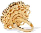 Thumbnail for your product : Dolce & Gabbana Gold-tone Crystal Ring