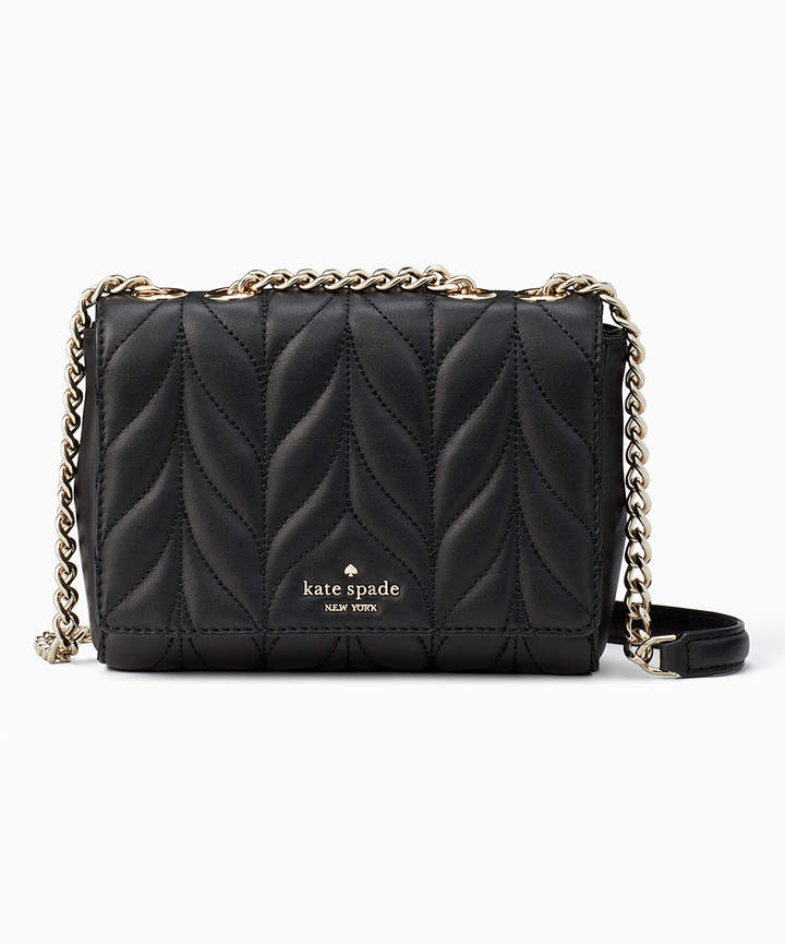 Kate Spade Black Briar Lane Quilted Mini Emelyn Leather Crossbody Bag