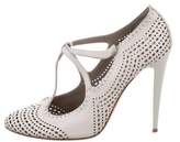 Thumbnail for your product : Alberta Ferretti Leather Laser Cut Pumps