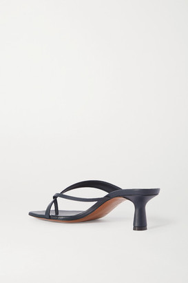 Neous Florae Leather Sandals - Navy