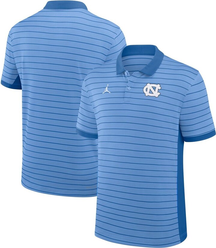 Jordan Men's Carolina Blue North Carolina Tar Heels 2025 Early Season Coaches Sideline Victory Stripe Performance Polo Shirt