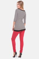 Thumbnail for your product : Olian Stripe Boatneck Maternity Top