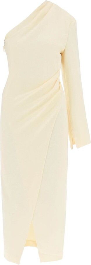 Nanushka One-Shoulder Midi Wrap Dress - ShopStyle