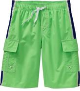 Thumbnail for your product : Old Navy Boys Side-Stripe Cargo Swim Trunks