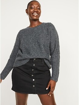 old navy textured crew neck sweater