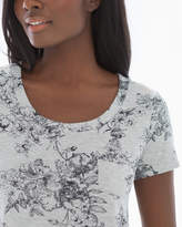 Thumbnail for your product : Cool Nights Short Sleeve Pajama Tee with Pocket Etched Floral Heather Frost