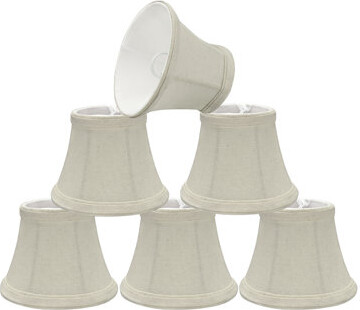Aspen Creative Corporation 4" H Linen Bell Candelabra Shade ( Clip On ) in Off-White