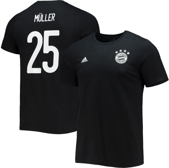 adidas Men's Thomas Muller Black Bayern Munich Amplifier Name & Number ...
