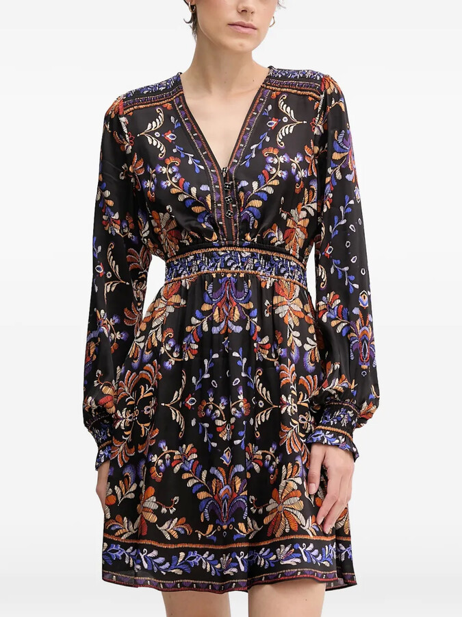 Hale Bob Ella floral V-neck dress