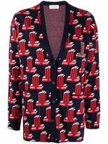 Thumbnail for your product : Lanvin Monogram-Pattern Knitted Cardigan