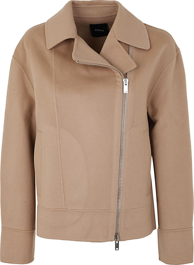 Theory Cashmere And Wool Biker Jacket ShopStyle