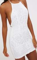 Thumbnail for your product : PrettyLittleThing White Sequin Front Bodycon Dress