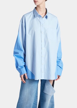 Peter Do Two-Tone Twisted Oversized Shirt