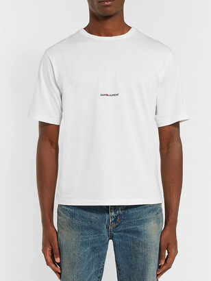 Saint Laurent Slim-Fit Printed Cotton-Jersey T-Shirt