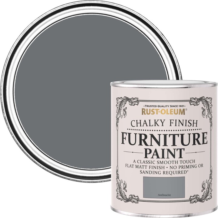 RustOleum Anthracite Matt Furniture Paint Grey ShopStyle Living Room