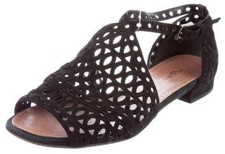 Alaia Suede Laser Cut Sandals