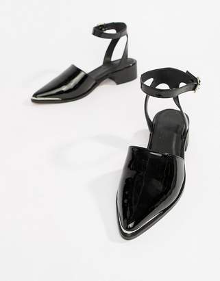 ASOS Design DESIGN Mamba pointed flat shoes