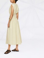 Thumbnail for your product : Fabiana Filippi shirred-waist V-neck long dress