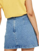 Thumbnail for your product : Topshop PETITE Striped Denim Skirt