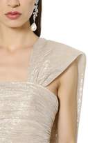 Thumbnail for your product : Ingie Paris Draped Silk Muslin Lame Bustier Top