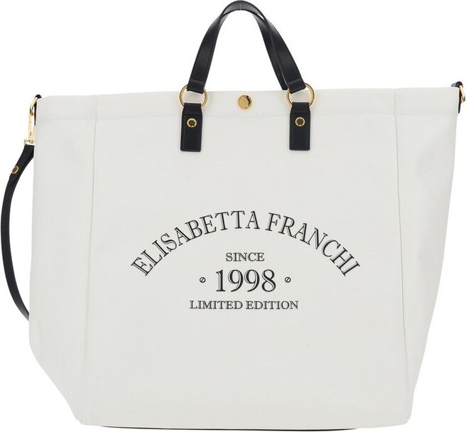 Elisabetta Franchi Logo Printed Tote Bag
