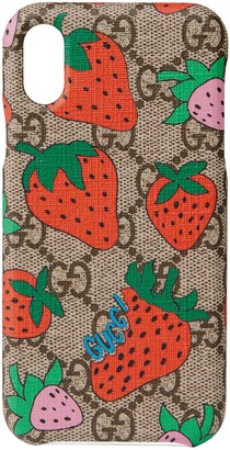 Gucci iPhone X/XS case with Strawberry