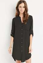 Thumbnail for your product : Forever 21 Collarless Shirt Dress
