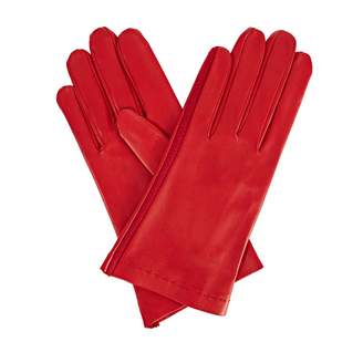 Arabella Gizelle Renee Red Leather Gloves With Red Cashmere