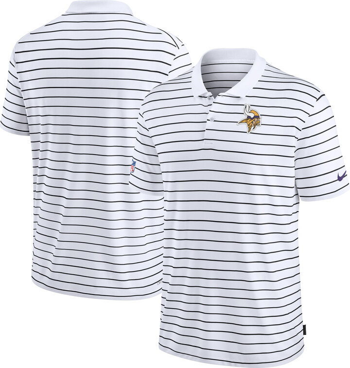 Men's Nike White Minnesota Vikings Sideline Lock Up Victory Performance Polo