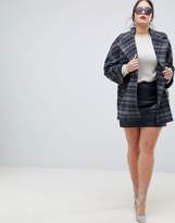 Thumbnail for your product : Helene Berman Plus Yummy Mummy Wool Blend Check Coat