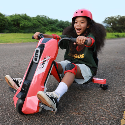 ORFELD 12v Kids Electric Drift Go-kart With 360° Spin, Adjustable Seat & Bluetooth Music, Ages 6–12