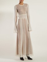Thumbnail for your product : Alexander McQueen Faux-pearl Trimmed Macrame-lace Gown - Ivory Multi
