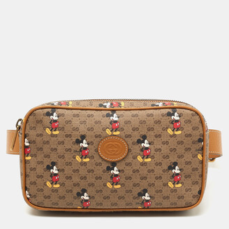 Gucci x Disney Brown GG Supreme Canvas and Leather Mickey Mouse Belt Bag -  ShopStyle