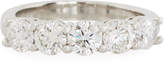Thumbnail for your product : Neiman Marcus Diamonds Platinum Band Ring w/ 5 Diamonds, 1.50tcw, Size 6