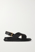 Thumbnail for your product : Marni Fussbett Leather Slingback Sandals - Black
