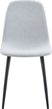 Corrigan Studio Comfortable Gray Dining Chairs. Modern Home Decorative Object. Integrated Seat And . Breathable Fabric. Black Metal Legs. Adjustable Slip Feet. Ergono