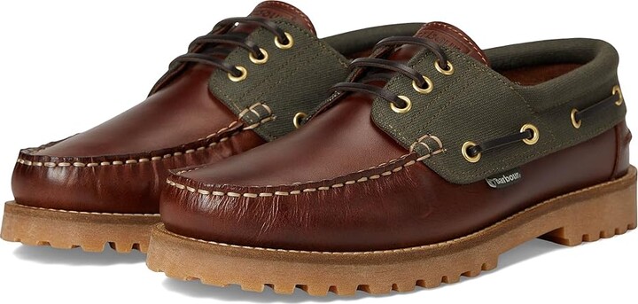 Barbour Barbour Deck Boat Shoes Men's Shoes Mahogany : 12 M, Leather