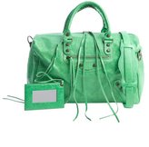 Thumbnail for your product : Balenciaga green leather medium 'Classic Polly Boston' bag