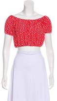 Thumbnail for your product : Lisa Marie Fernandez Short Sleeve Eyelet Crop Top w/ Tags