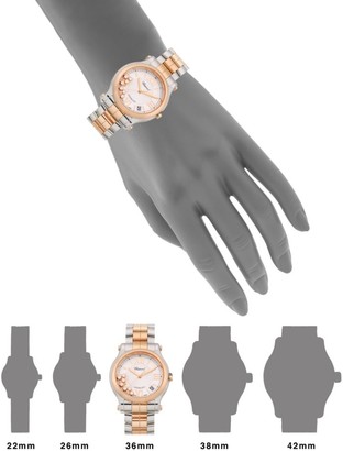 Chopard Happy Sport 18K Rose Gold, Stainless Steel & Diamond Bracelet Watch