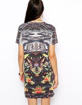 Thumbnail for your product : Hype T-Shirt Dress With Mixed Floral Print