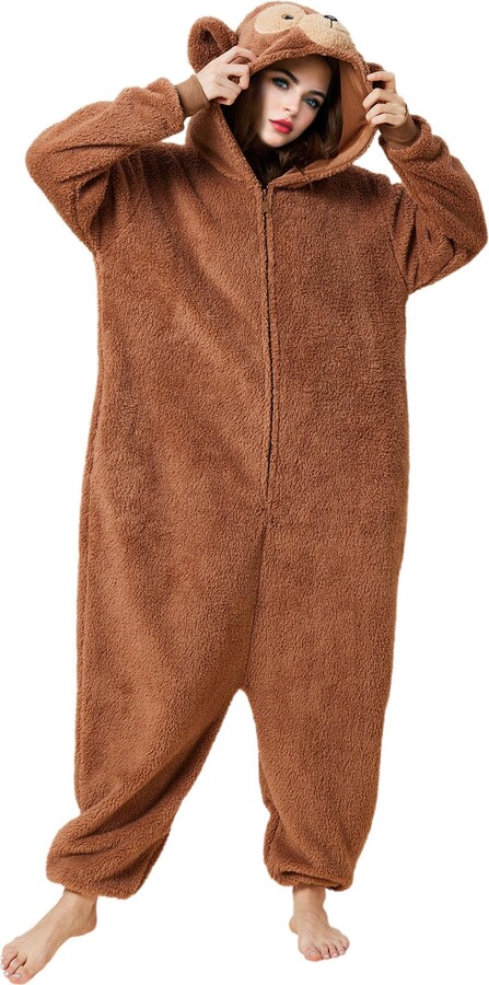 Onesie Bear Ducomi Kigurumi Pajamas Unisex Adult Cosplay Costume