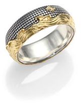Thumbnail for your product : David Yurman Waves Signet Ring with Gold