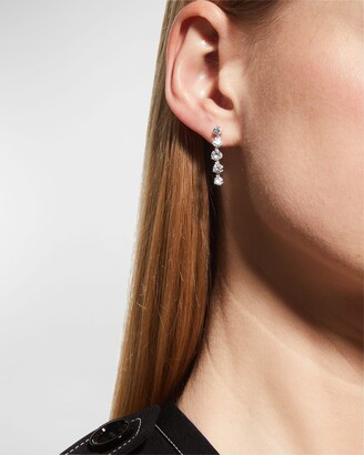Memoire 18k White Gold Lena Diamond Drop Earrings