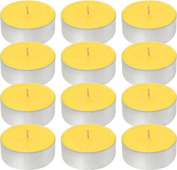 LumaBase Extra Large Citronella Tea Light Candles - 12 Count