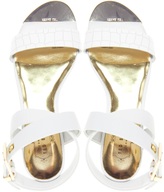 Thumbnail for your product : Ted Baker Tabbey White Leather Flat Sandals