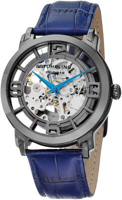 Stuhrling Original Mens Blue Strap Watch-Sp12897