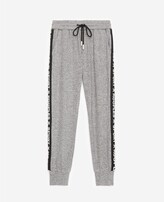 Thumbnail for your product : The Kooples Flecked grey joggers with logo side trim