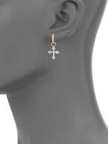 Thumbnail for your product : Jude Frances Provence Tiny Diamond Cross Earring Charms