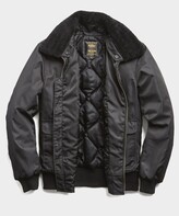 Thumbnail for your product : Exclusive Todd Snyder + Golden Bear Shearling Collar Bomber Jacket in Black
